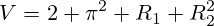 V=2 \pi^2 R_1 R_2^2