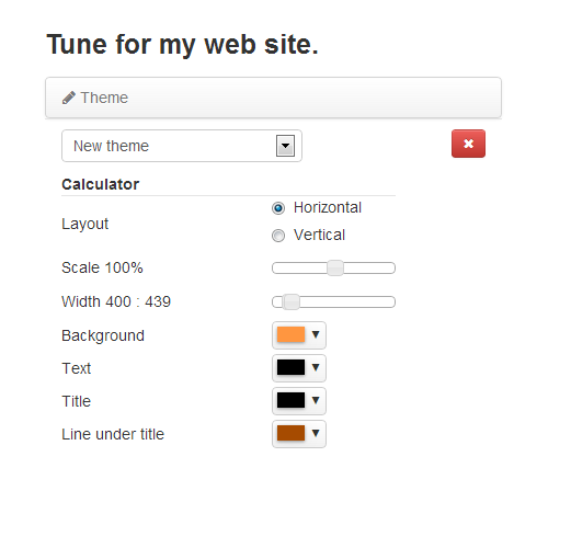 calculator style editor