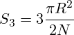 S_3=3\frac{\pi R^2}{2N}